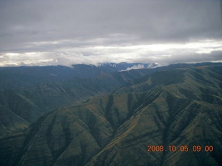 67 6n5. aerial - Washington, Idaho, Oregon flight - Snake River canyon - Hells Canyon