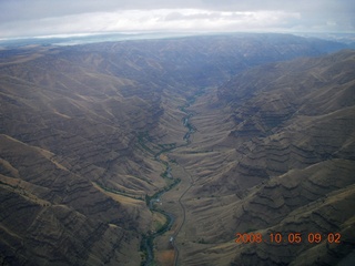 aerial - Washington, Idaho, Oregon flight - Snake River canyon - Hells Canyon