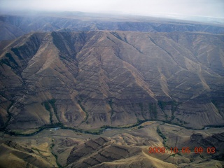 aerial - Washington, Idaho, Oregon flight - Snake River canyon - Hells Canyon