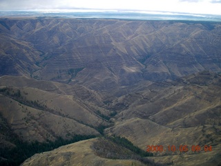 aerial - Washington, Idaho, Oregon flight - Snake River canyon - Hells Canyon