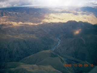 aerial - Washington, Idaho, Oregon flight - Snake River canyon