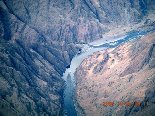 91 6n5. aerial - Washington, Idaho, Oregon flight - Snake River canyon