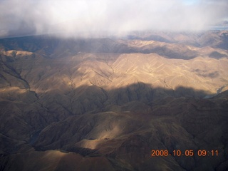 aerial - Washington, Idaho, Oregon flight - Snake River canyon