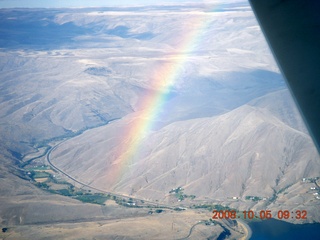 aerial - Washington, Idaho, Oregon flight - Snake River canyon - rainbow