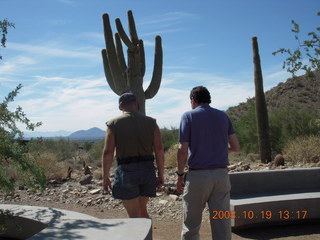 Adam and RIchard walking away in silhouette at Lost Dog Wash