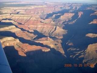 aerial - Grand Canyon just after sunrise