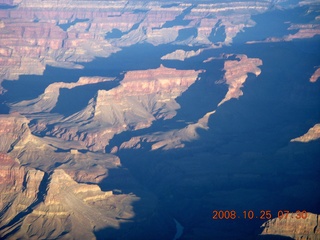 aerial - Grand Canyon just after sunrise