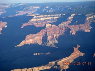 aerial - Grand Canyon just after sunrise