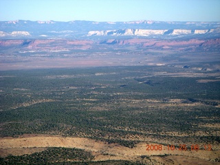 aerial - Utah landscape - orange and white cliffs