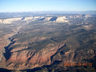 aerial - Utah landscape - orange and white cliffs