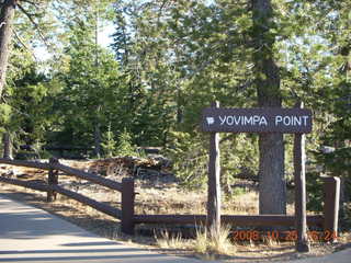 Bryce Canyon - Yovimpa Point sign