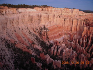 Bryce Canyon - sunset view at Bryce Point - Adam in very low light