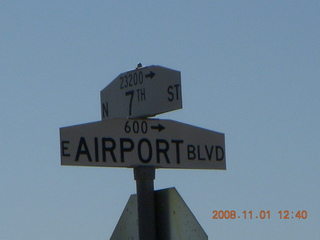 15 6p1. Airport Road sign