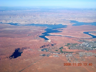 1089 6pp. aerial - Grand Canyon - east end, Glen Canyon dam near Page