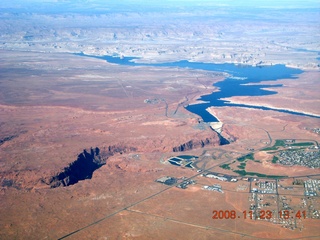 aerial - Grand Canyon - east end, Glen Canyon dam near Page