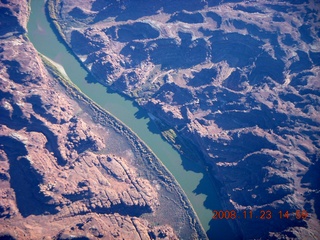 aerial - Canyonlands - Colorado River (looking for picnic tables)