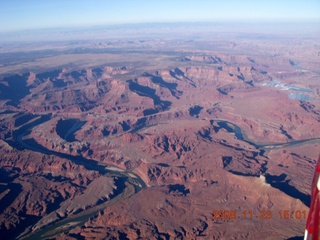 aerial - Canyonlands - Colorado River (looking for picnic tables)