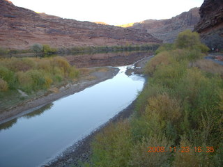 view from new Colorado River bridge in Moab