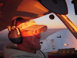 Adam flying N4372J at sunrise in Utah