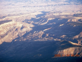 aerial - Colorado canyon at sunrise