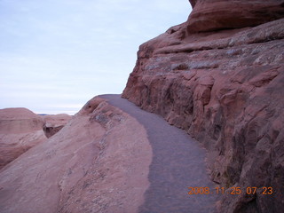 Arches National Park - pre-dawn red sky