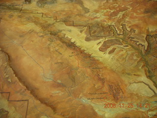 Arches National Park visitor center relief map