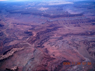 aerial - Canyonlands, cloudy dawn