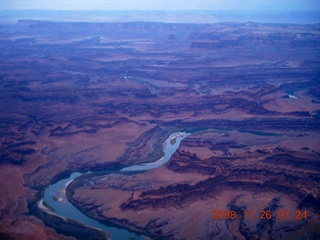 aerial - Canyonlands, cloudy dawn