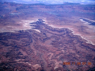 aerial - Canyonlands, cloudy dawn