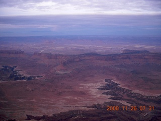 aerial - Canyonlands, cloudy dawn - Adam flying N4372J