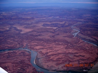 aerial - Canyonlands, cloudy dawn