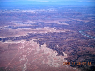 aerial - Canyonlands, cloudy dawn