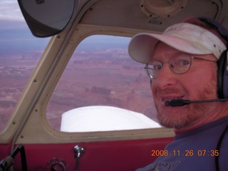 aerial - Canyonlands, cloudy dawn - Adam flying N4372J