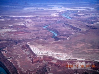 aerial - Canyonlands, cloudy dawn