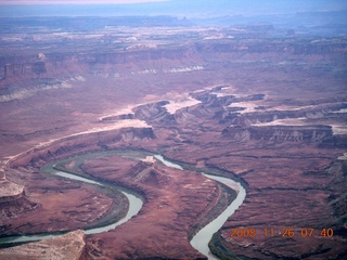 aerial - Canyonlands, cloudy dawn