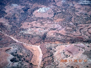 aerial - Canyonlands, cloudy dawn