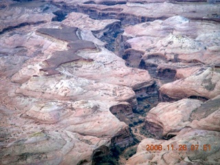 aerial - Canyonlands (CNY) to Hanksville (HVE), cloudy dawn