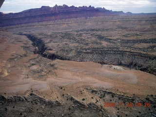 Flying with LaVar Wells - river bed raised *above* surrounding land - aerial