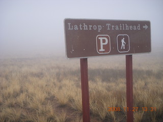 Canyonlands National Park - Lathrop trail hike - sign