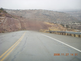 Canyonlands National Park - foggy road