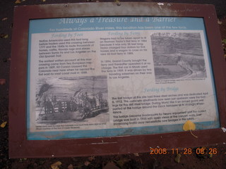 sign near Moab bridge across the Colorado River