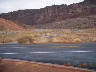 view from Moab bridge across the Colorado River