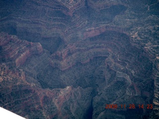 aerial Canyonlands area with clouds