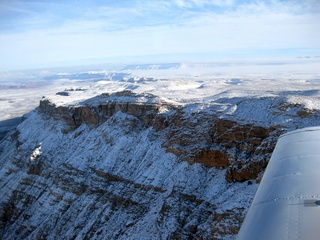 beth's Saturday zion-trip pictures - aerial - cloud covered plateau with canyons