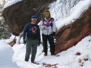 47 6qh. beth's Sunday zion-trip pictures - Zion National Park - Emerald Ponds hike - Adam and Debbie