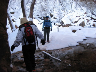 949 6qh. beth's Sunday zion-trip pictures - Zion National Park - Emerald Ponds hike - Debbie and Adam