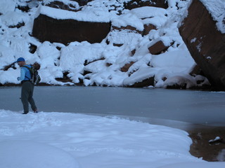 84 6qh. beth's Sunday zion-trip pictures - Zion National Park - Emerald Ponds hike - Adam