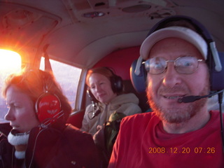 Beth, Debbie, and Adam flying in N4372J