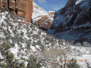 snowy mountains at Bumbleberry Inn, Springdale, Utah, near Zion