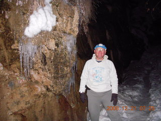 Zion National Park - Angels Landing hike - Adam in rock in Refrigerator Canyon